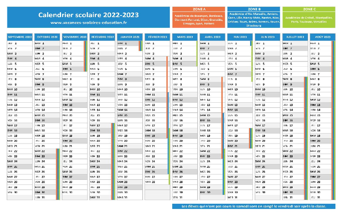 calendrier 2022 23