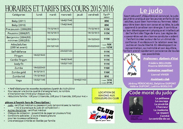 tarif 2016