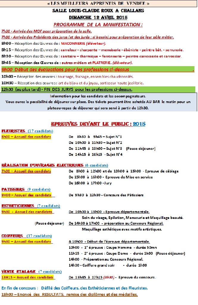 programme challans